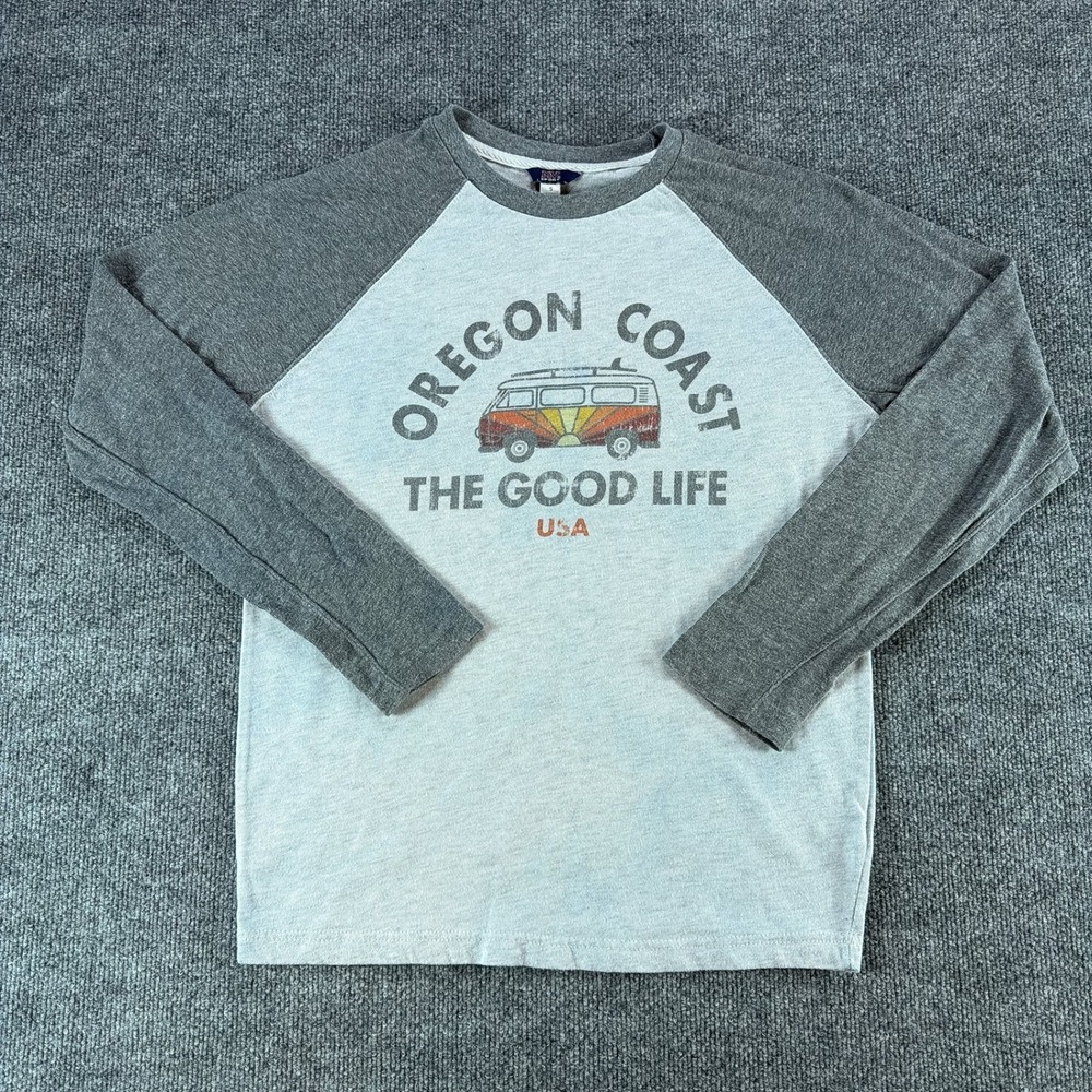 MV Sport Oregon Coast The Good Life Raglan Long Sleeve Shirt Mens Small Grey Van